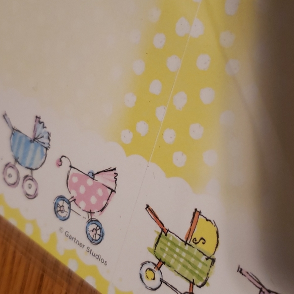 🛍 2/$6 🛍 Yellow with baby carriages - Picture 2 of 4